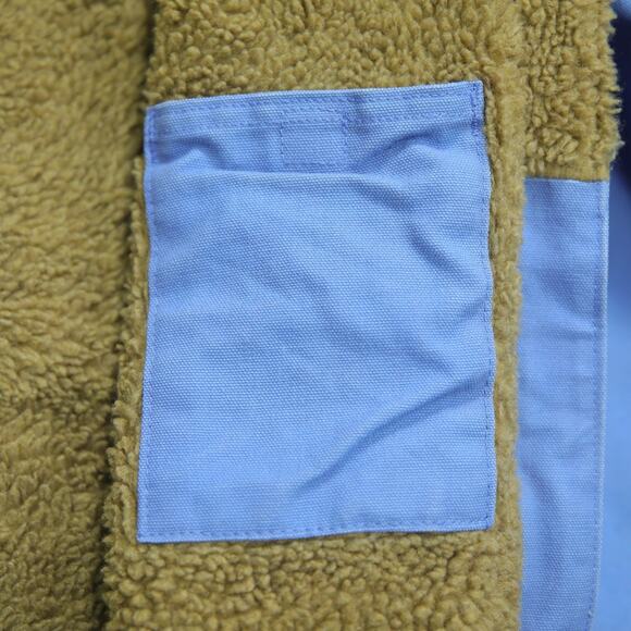 Vintage Carhartt WJ022 FHB Blue WOMENS Jacket Sherpa Lined Size Medium - Picture 14 of 16